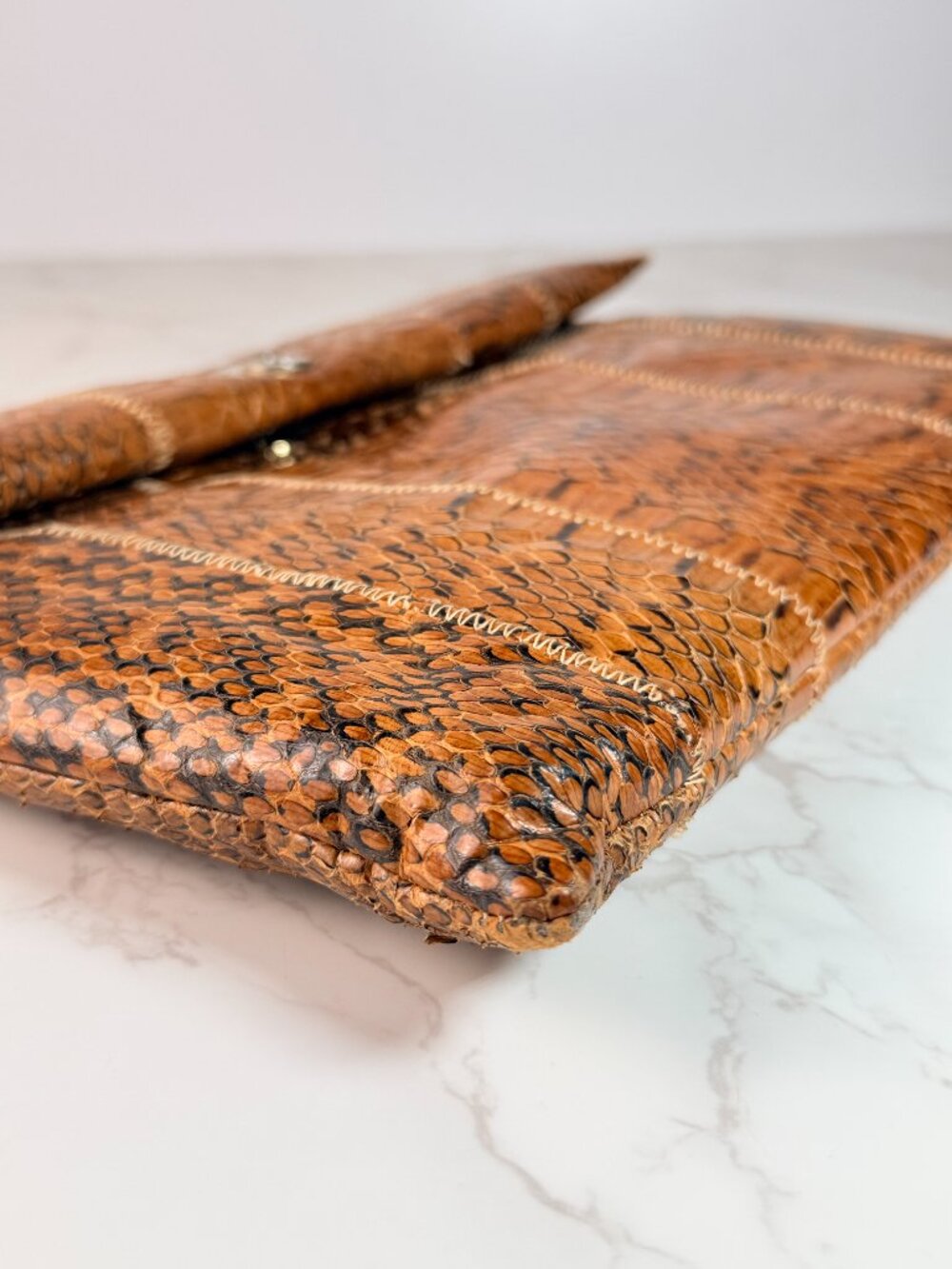 Ruth E Saltz Vintage Snakeskin Clutch - Picture 4 of 9